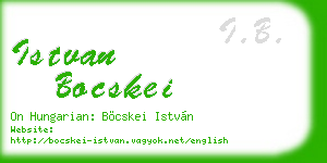 istvan bocskei business card