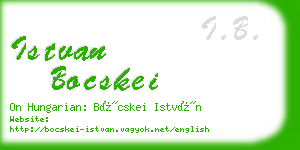 istvan bocskei business card